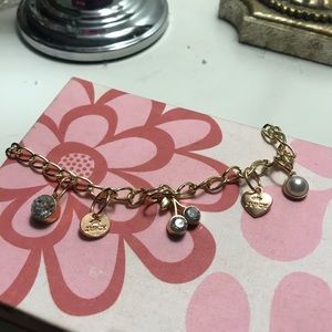 Cute juicy couture golden charm bracelet